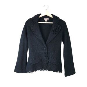 Kenar Black Wool Blazer Size Small